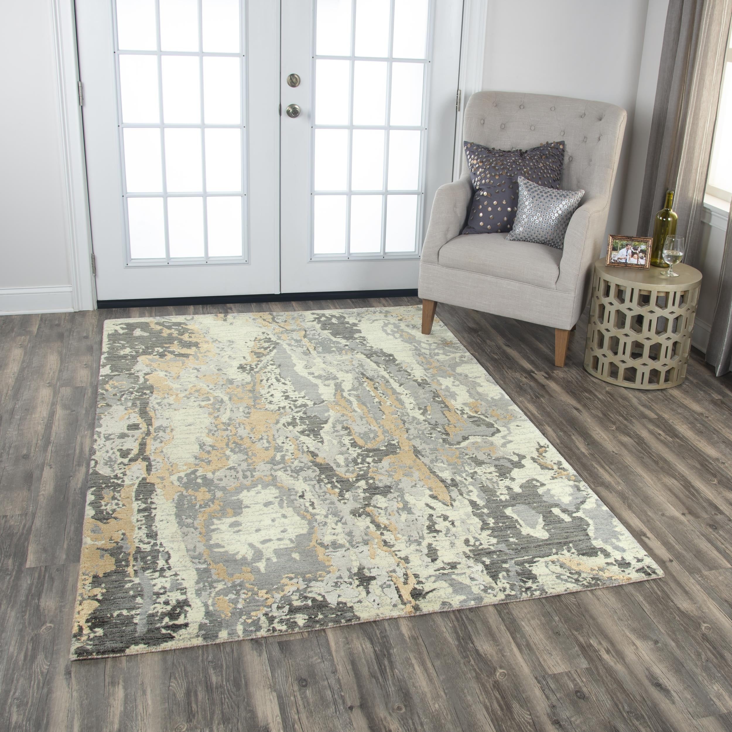 Alora Decor Radiant Collection Grey Abstract Rug