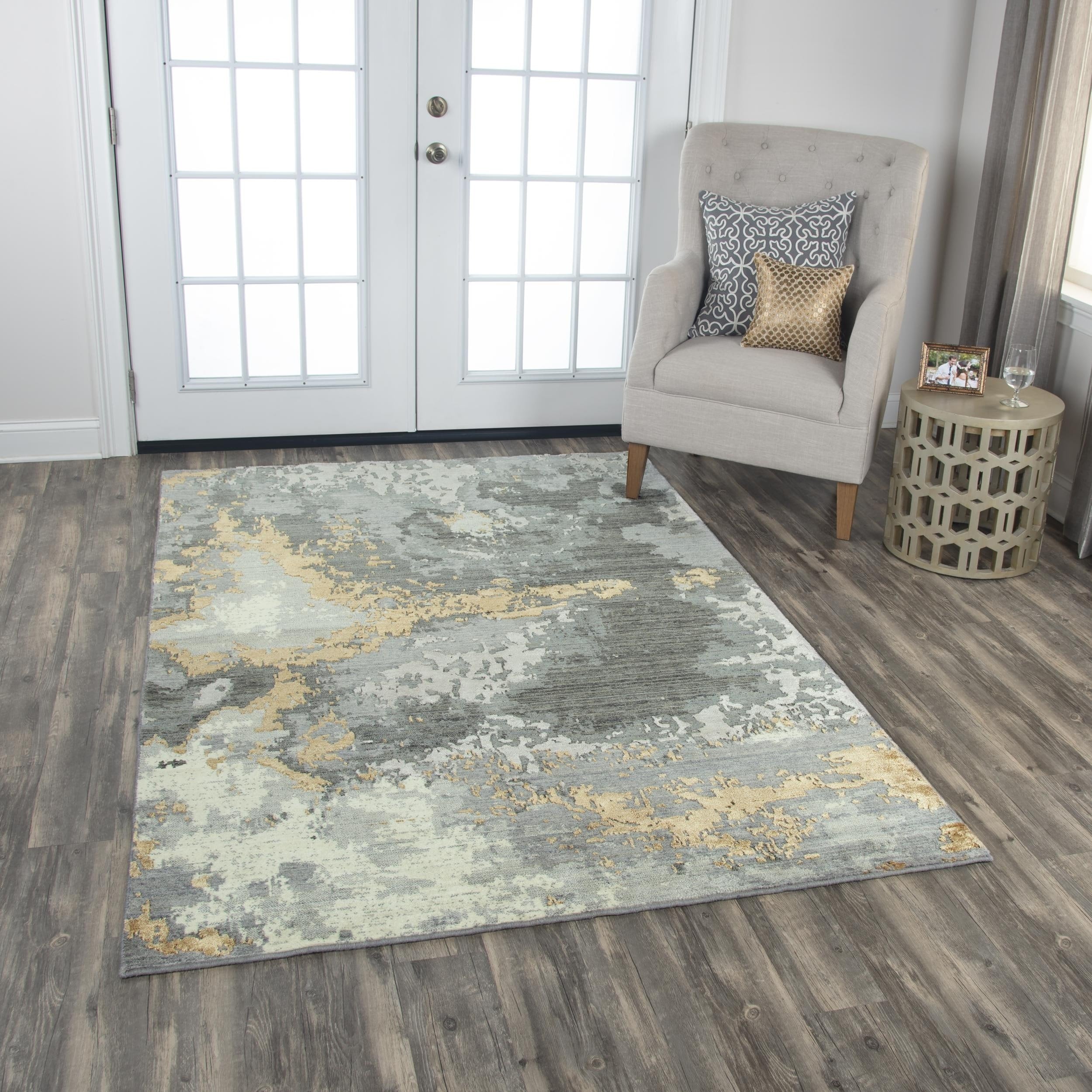 Alora Decor Radiant Collection Grey Abstract Rug