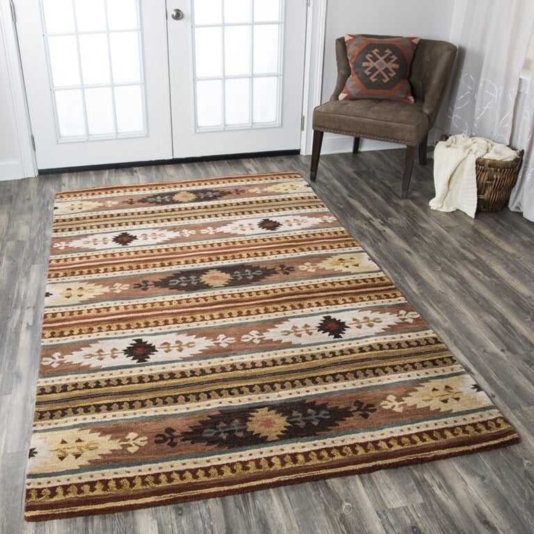 Hand Tufted Southwest Wool Southwest Tribal Runner Area Rug 26 X 8 26 X 8