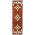 Rizzy Home Southwest Collection Hand Tufted Geometric Wool Red White Rug 5 X 8 5 X 8