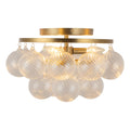 Alora Lighting Sf654318 Faye 3 Light 18 Wide Semi Flush Waterfall