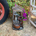 Alpine 2 Tier Fountain W Waterfall Pump And Barrel 24 Inch Tall
