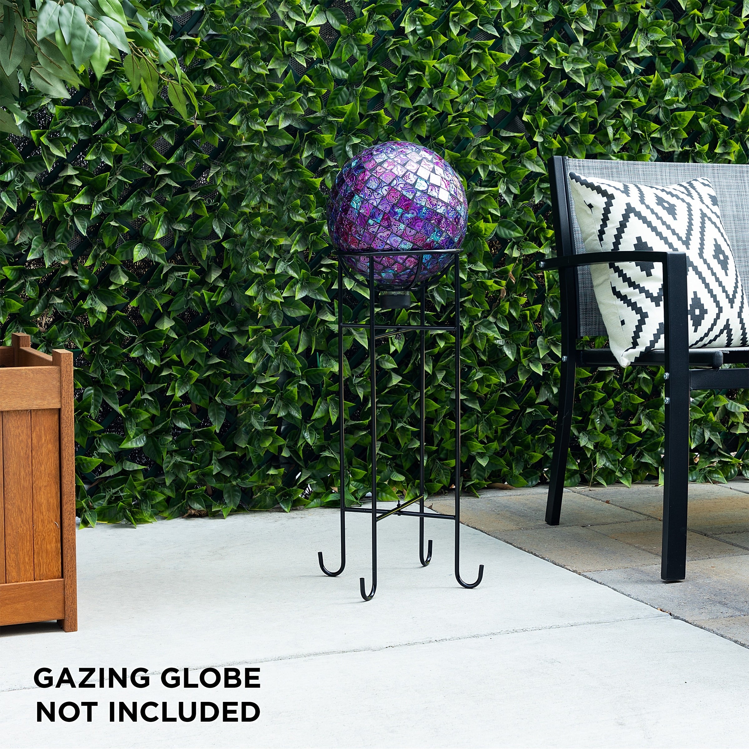 24 Inch Black Metal Gazing Globe Stand