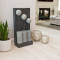 Alpine Corporation 37 Tall Indoor Outdoor 3 Tier Modern Infinity Calming Floor Fountain With Led Lights Gray