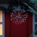 Alpine Christmas Multi Color Snowflake Large Ornament With 96 Led Lights 16 Inch Tall
