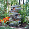 Alpine Corporation 3 Tier Rock Outdoor Fountain 22 Inches