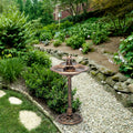 Alpine Three Tiered Classic Pedestal Garden Water Fountain And Birdbath Bronze Finish 36 Inch Tall
