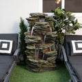 Alpine Corporation Rock Cascading Fountain With Led Lights