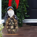 Alpine Corporation Santa Statue With Led Lights Holiday D Cor 21 Inch Tall