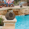 9 In. Tall Waterproof Bluetooth Solar Powered Outdoor Wireless Rock Speaker Set Of 2