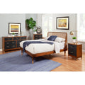 Alpine Furniture Belham 3 Drawer Small Wood Chest In Dark Walnut Brown