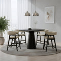 Alpine Furniture Cove 47.5 W Round Counter Height Table Black