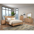 Alpine Furniture Easton Wood Platform Bed In Sand Beige