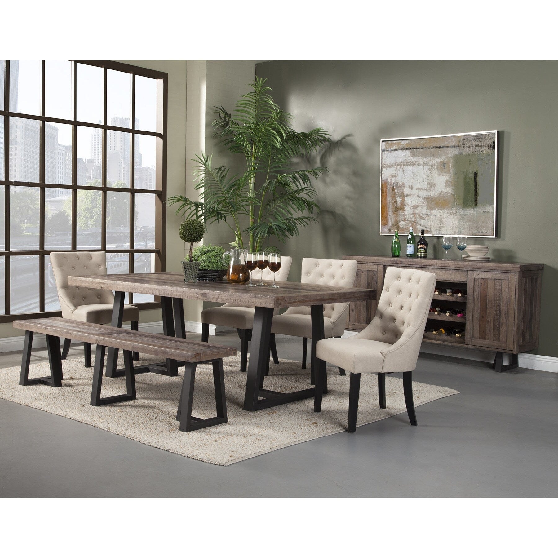 Alpine Prairie Set Of Two Upholstered Dining Chairs