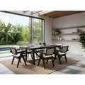 Alpine Furniture Raquel 84 W Rectangular Dining Table In Black