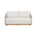 Alpine Teak Wood Outdoor Loveseat With Rope Design