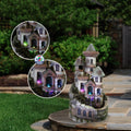 Alpine Tower Castle Fountain W Led Lights 35 Inch Tall