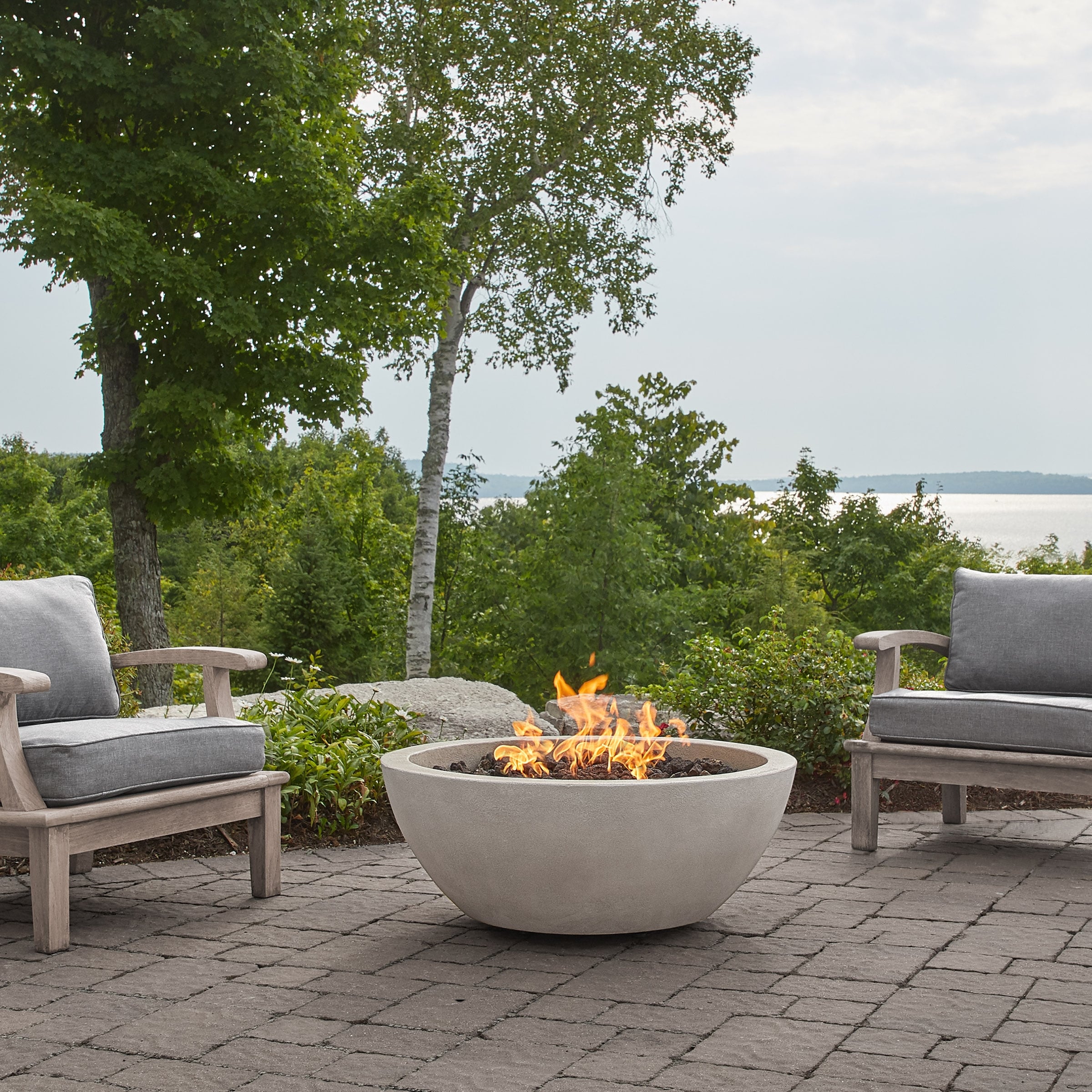 Alta Medium Propane Fire Bowl In Fog By Jensen Co 38 X 38 X 14