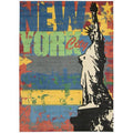Altered State Psychedelic Skyline Multicolored Rug 5 X 7
