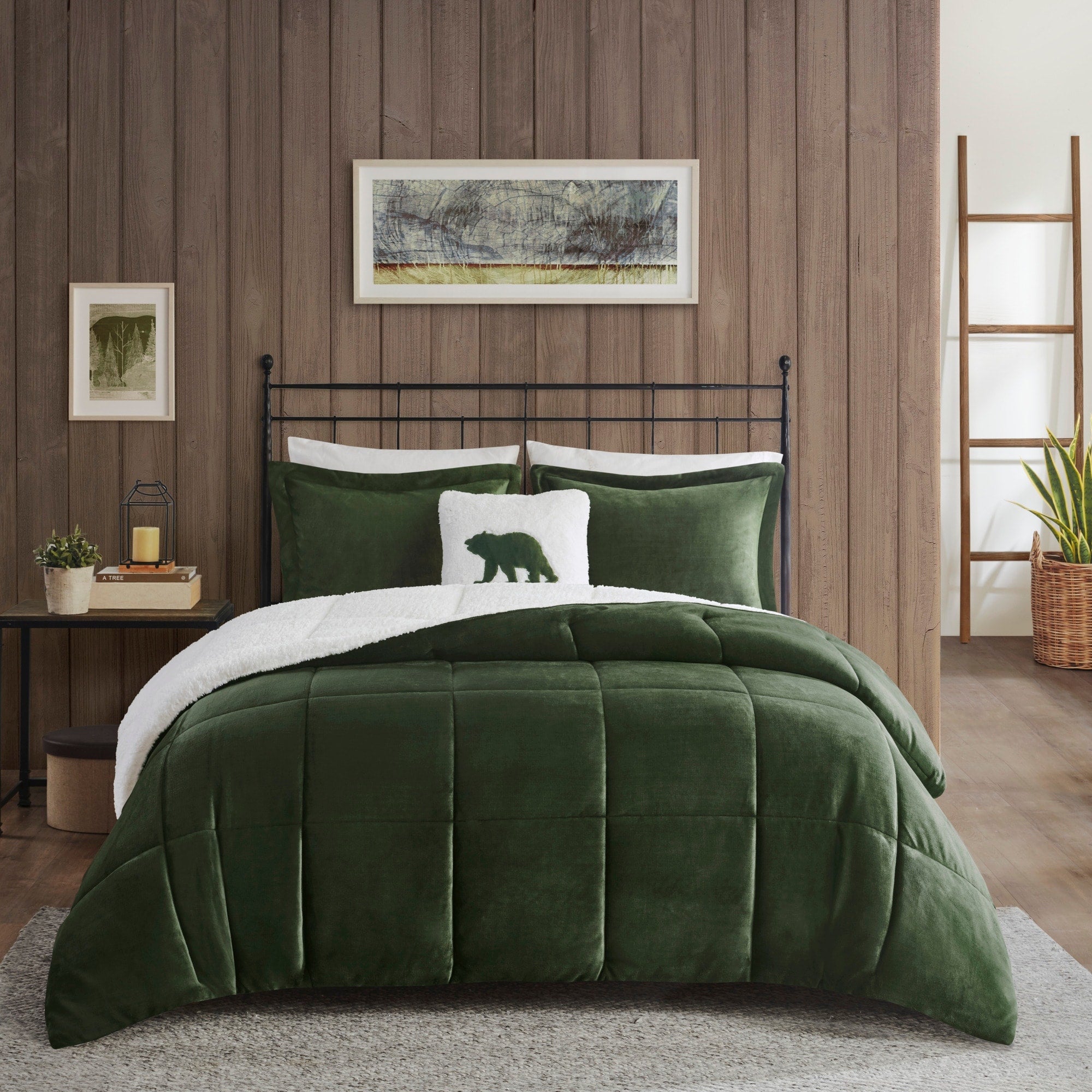 Woolrich Alton Plush To Sherpa Down Alternative Comforter Set 4 Color Option