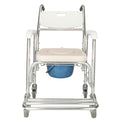 Aluminum Elder People Disabled People Pregnant Women Commode Chair Bath Chair White Beige Cushion