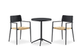Bistro Round Foldable Table with 2 Newport Chairs Set