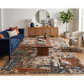 Allure Classic Abstract Orange Beige Area Rug