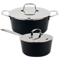 Alva Maestro 4.5 Quart Ceramic Coated Nonstick Stock Pot 2Qt Ceramic Nonstick Saucepan With Lid