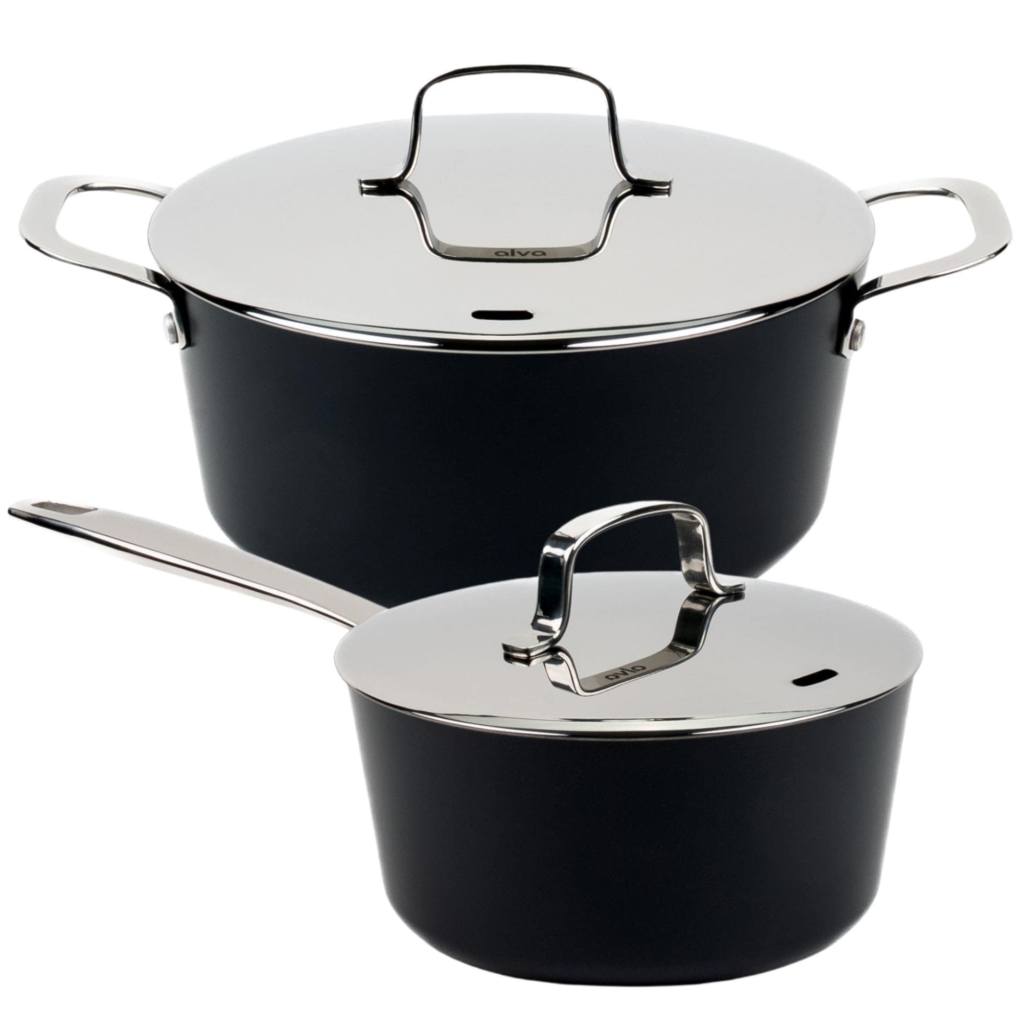Alva Maestro 4.5 Quart Ceramic Coated Nonstick Stock Pot 2Qt Ceramic Nonstick Saucepan With Lid