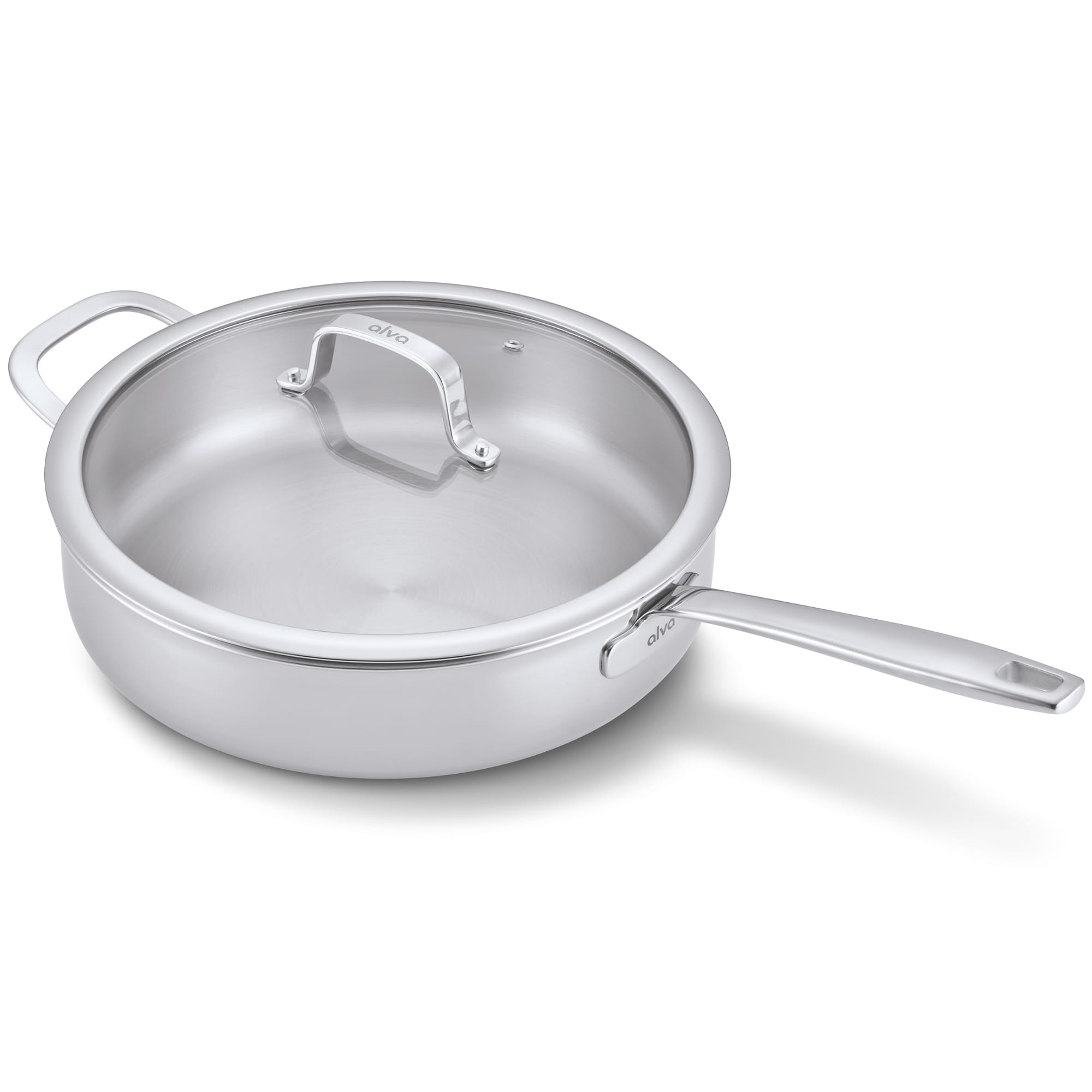 Alva Maestro 4Qt 5 Ply Stainless Steel Saute Pan With Lid