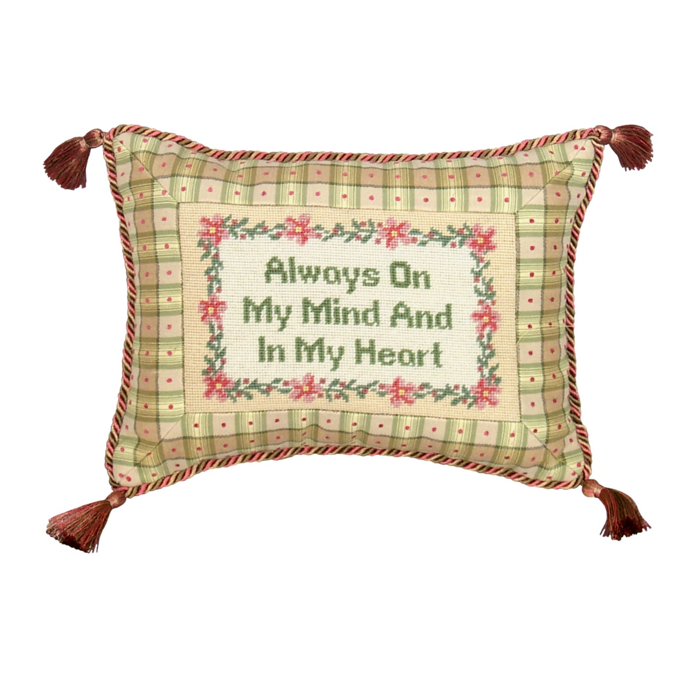 Always On My Mind... Petit Point Pillow