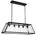 5 Light Chandelier With Black Finish