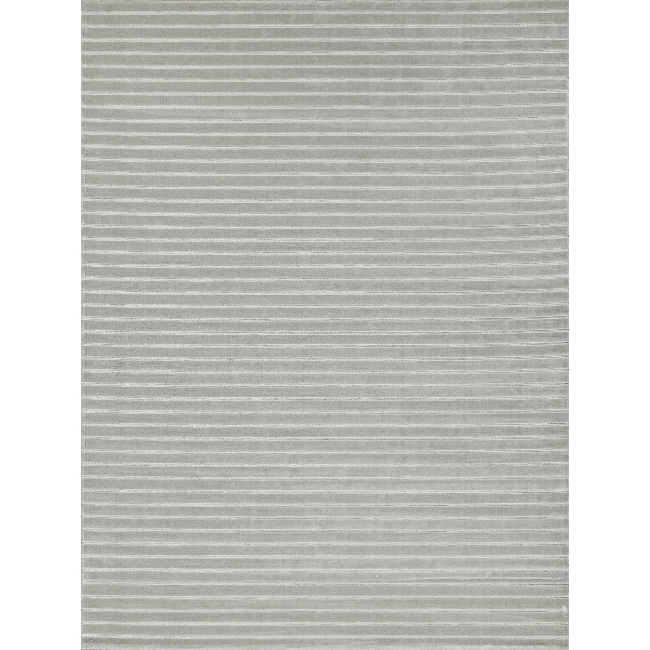 Amani Modern Handloomed Silky Nylon Light Silver Area Rug