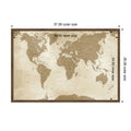 Amanti Art Framed Fabric Pinboard Antique Style World Map By Inner Circle Printed Bulletin Board Board Size 36 X 24