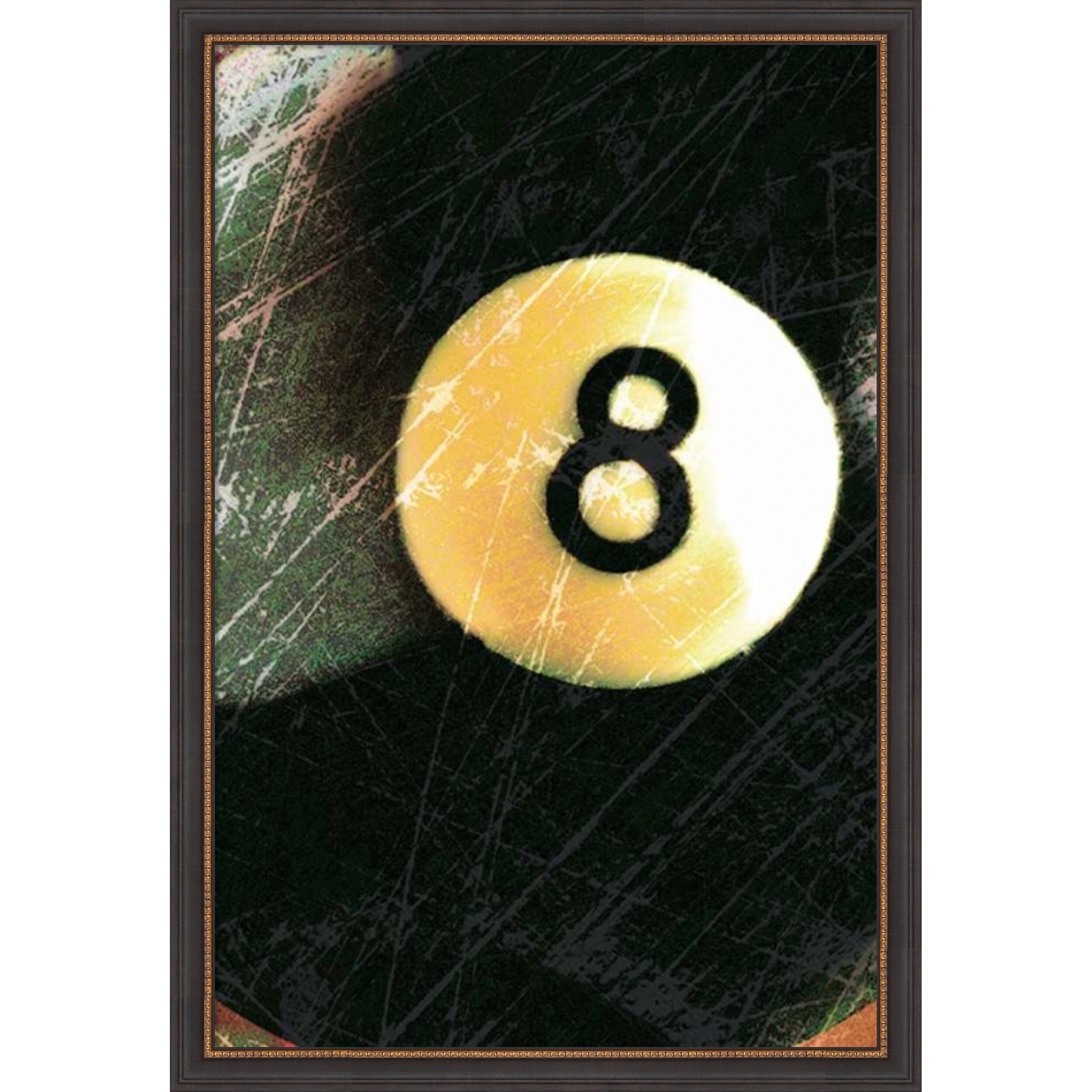 Amanti Art Framed Fabric Pinboard Behind The 8 Ball By Tandi Venter Printed Bulletin Board Board Size 24 X 36