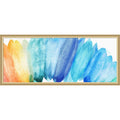 Amanti Art Framed Fabric Pinboard Burst Of Rainbow By Eva Watts Printed Bulletin Board Board Size 40 X 16