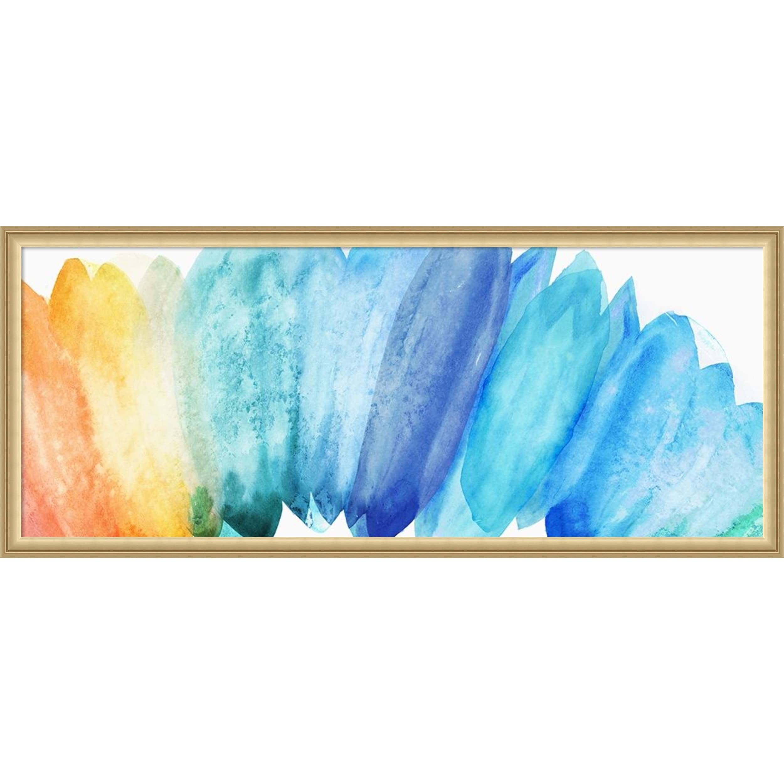 Amanti Art Framed Fabric Pinboard Burst Of Rainbow By Eva Watts Printed Bulletin Board Board Size 40 X 16