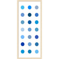 Amanti Art Framed Fabric Pinboard Circle Seven Blue By Karl Langdon Printed Bulletin Board Board Size 16 X 40