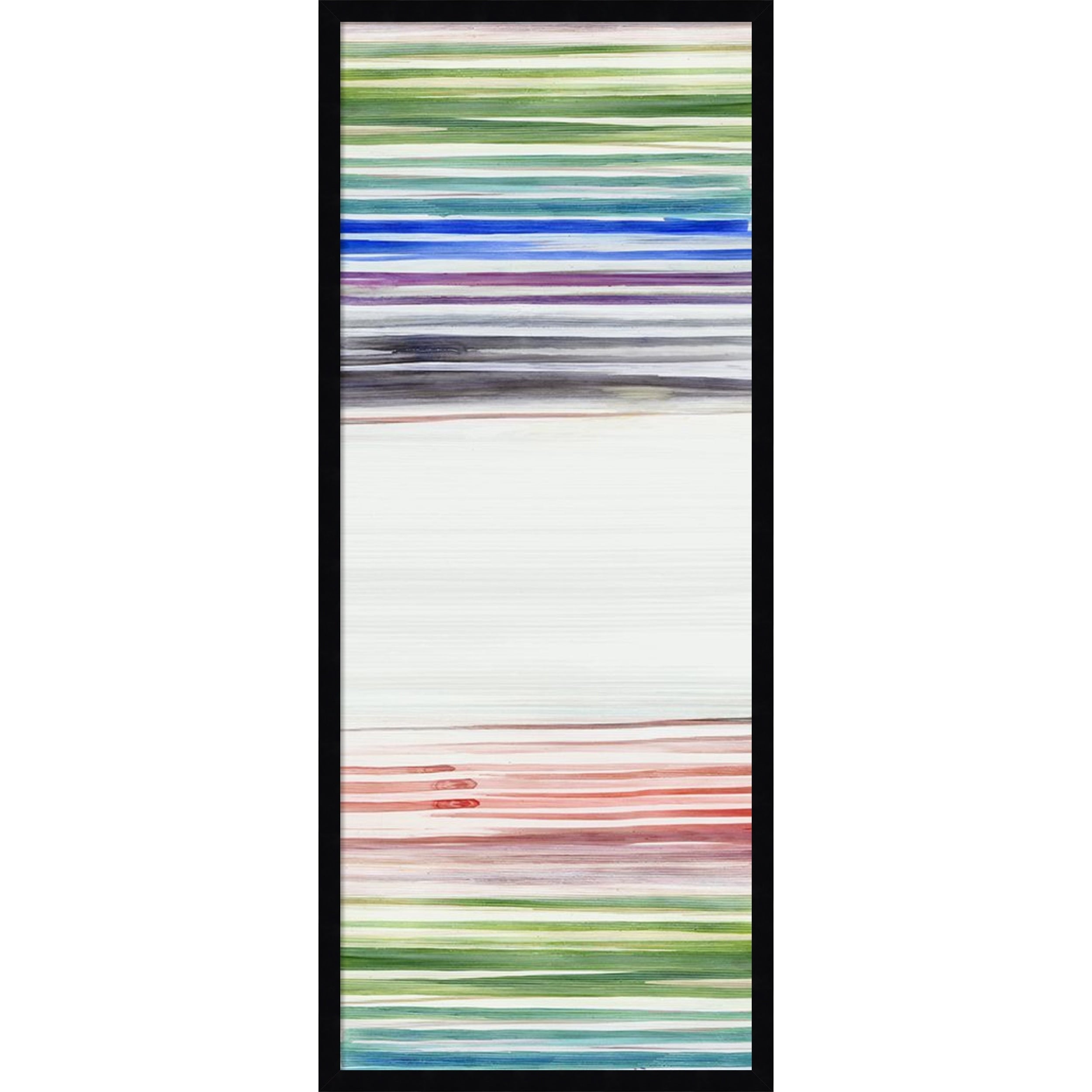 Amanti Art Framed Fabric Pinboard Colorful Bands I By Jacob Q Printed Bulletin Board Board Size 16 X 40
