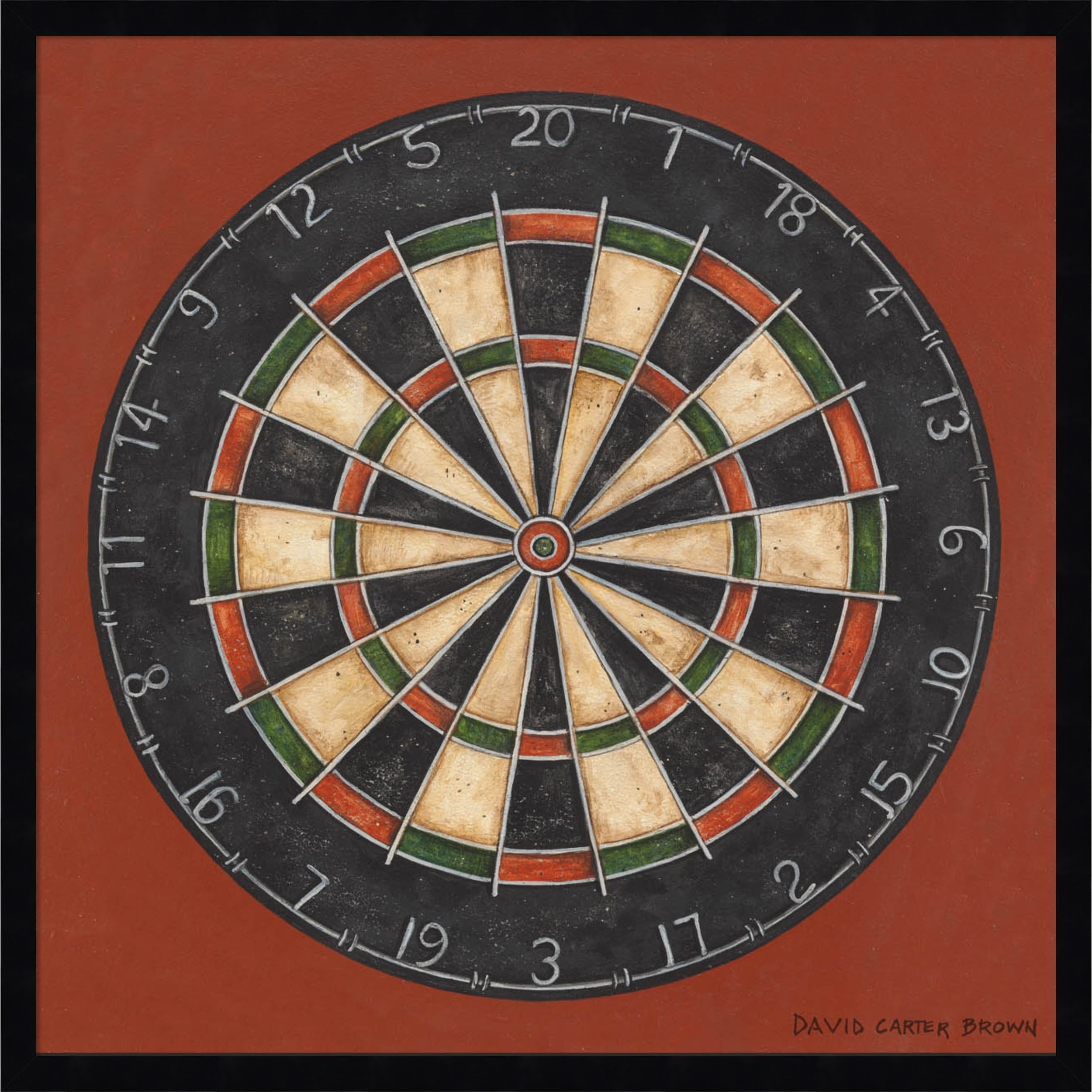Amanti Art Framed Fabric Pinboard Darts V2 By David Carter Printed Bulletin Board Board Size 24 X 24