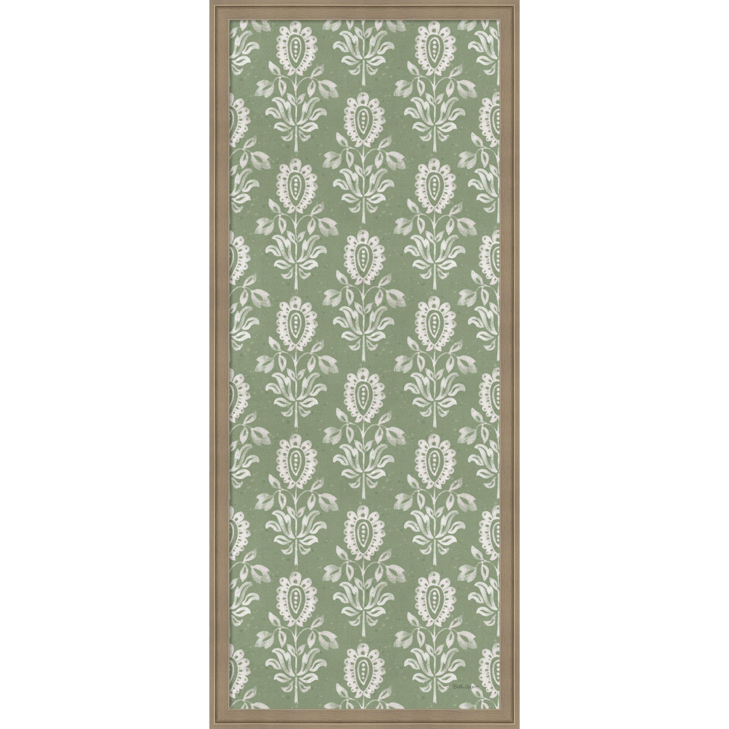 Amanti Art Framed Fabric Pinboard Floral Focus Pattern Vh Panel By Beth Grove Printed Bulletin Board Board Size 16 X 40