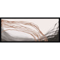Amanti Art Framed Fabric Pinboard Flowing Lines Over Dark Landscape By Pi Studio Printed Bulletin Board Board Size 40 X 16
