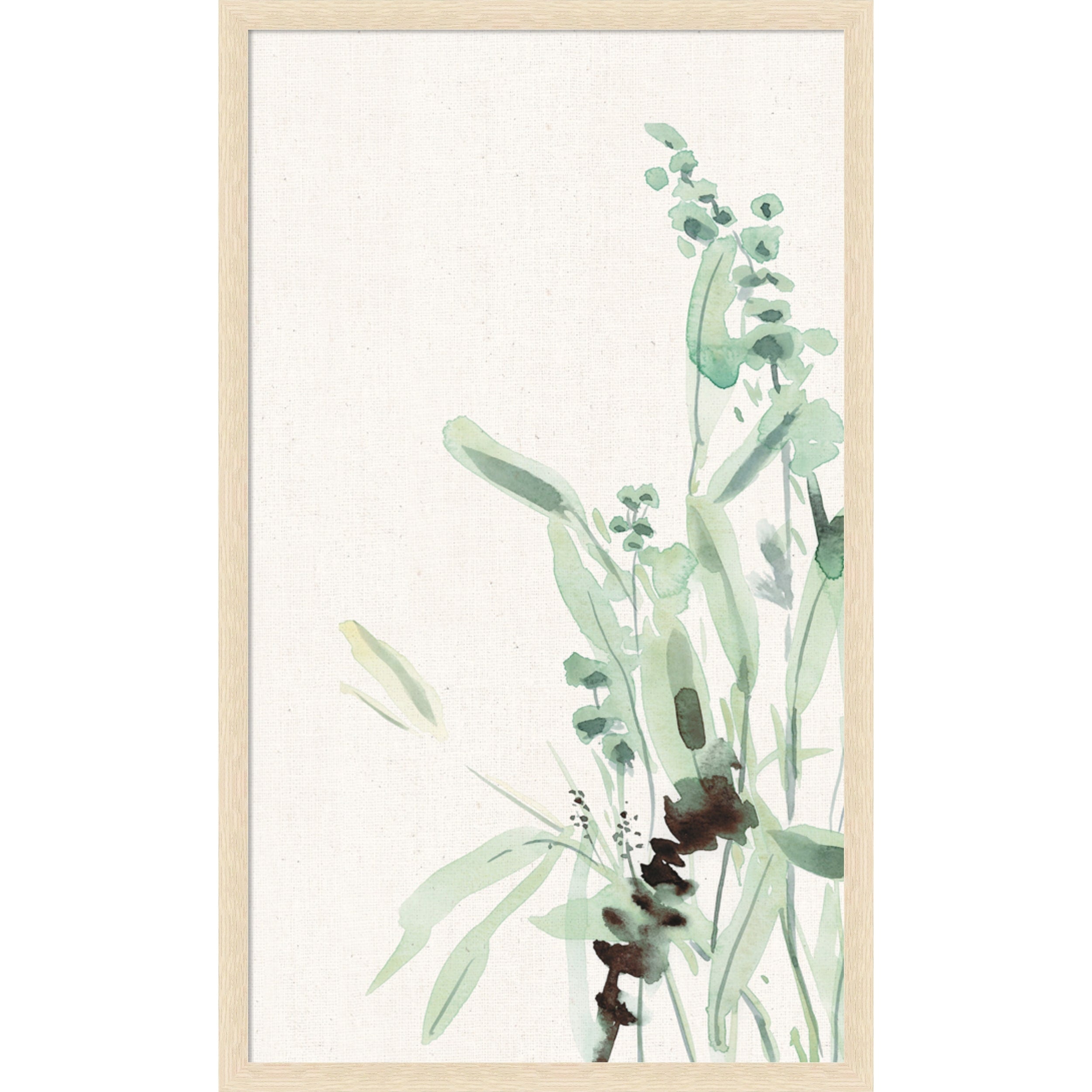 Amanti Art Framed Fabric Pinboard Grasses Iii On Linen By Katrina Pete Printed Bulletin Board Board Size 21 X 36