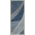 Amanti Art Framed Fabric Pinboard Indigo Threads I By Pi Studio Printed Bulletin Board Board Size 16 X 40