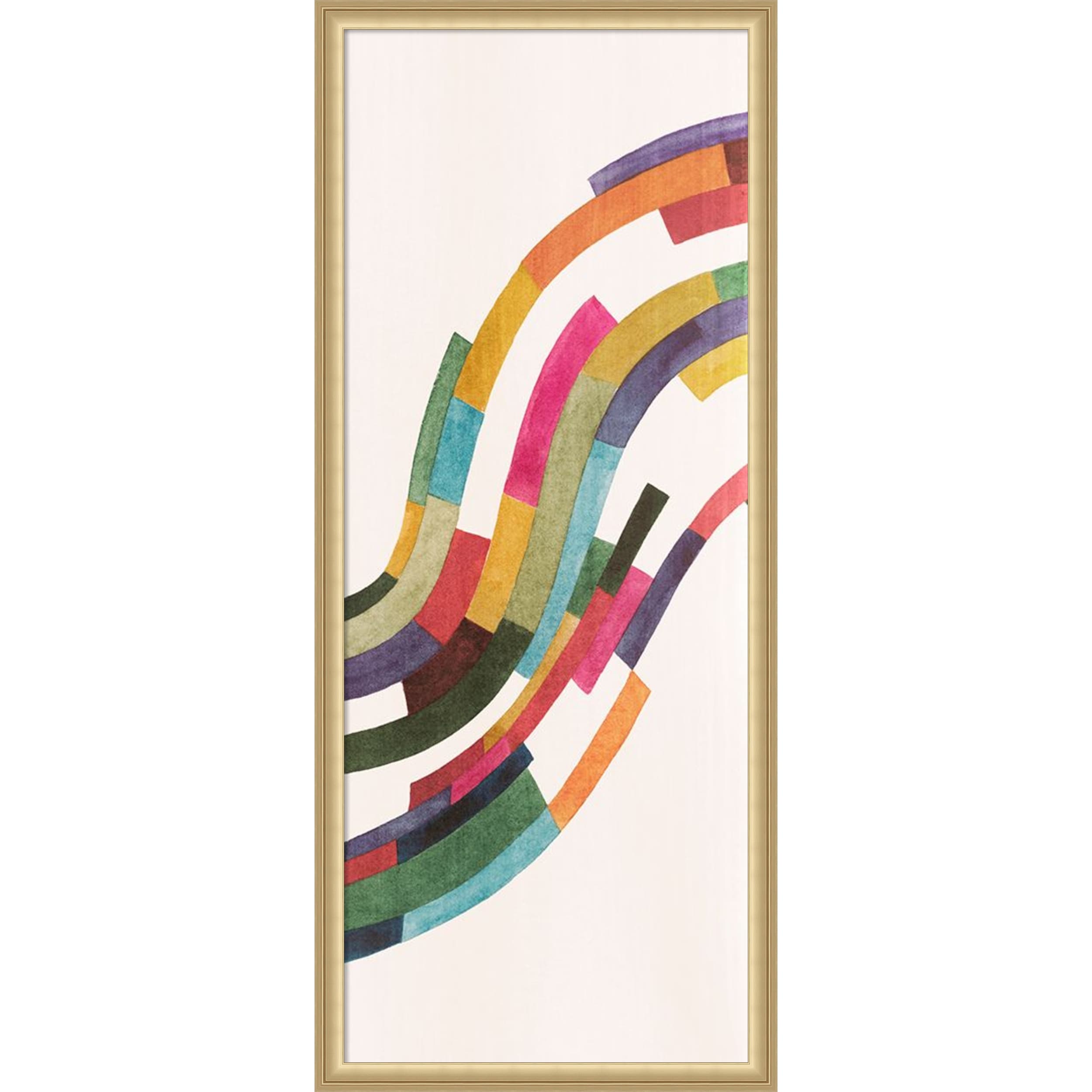 Amanti Art Framed Fabric Pinboard Rainbow Brick Road Ii By Grace Popp Printed Bulletin Board Board Size 16 X 40