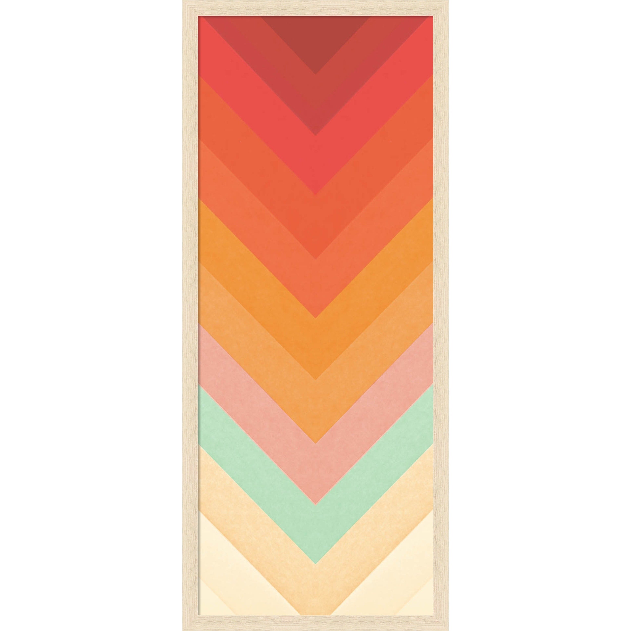 Amanti Art Framed Fabric Pinboard Rainbow Chevrons By Florent Bodart Printed Bulletin Board Board Size 16 X 40