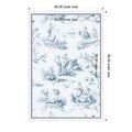Amanti Art Framed Fabric Pinboard Toile Design In Blue By Baxter Mill Archive Printed Bulletin Board