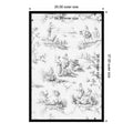Amanti Art Framed Fabric Pinboard Toile Design In Grey By Baxter Mill Archive Printed Bulletin Board