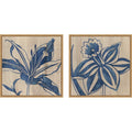 Amanti Art Indigo Lily Daffodil 2 Piece By Chariklia Zarris Framed Canvas Wall Art