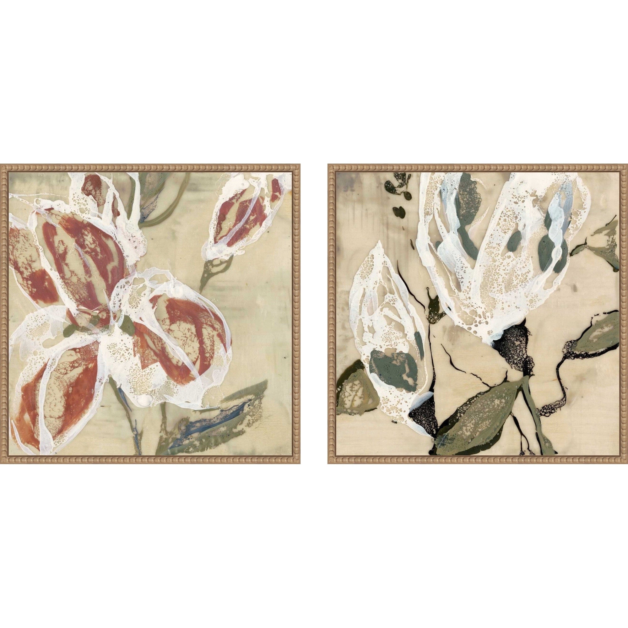 Amanti Art Lily Breath Flower Pods 2 Piece By Jennifer Goldberger Framed Canvas Wall Art